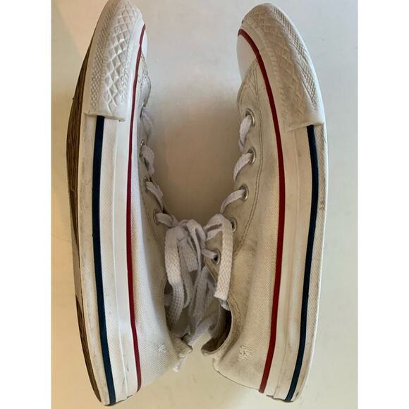 Converse All Star white lace up sneakers Youth size 3 - Picture 5 of 10